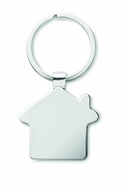 Logo trade corporate gifts picture of: House key ring metal bamboo NORDIC