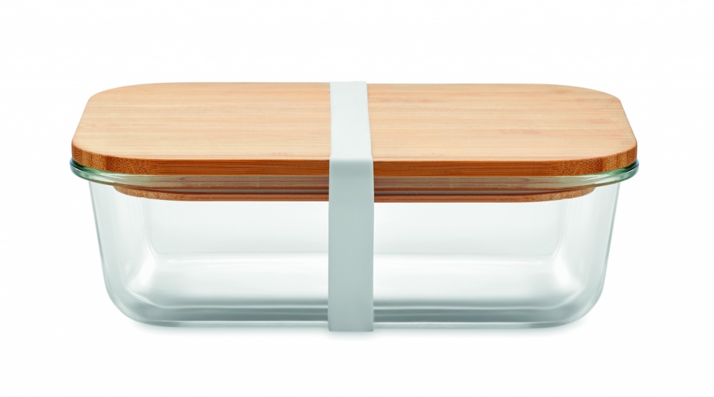 Logo trade promotional merchandise image of: Glass lunchbox with bamboo lid