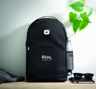 Logotrade advertising product image of: Backpack in RPET & COB light