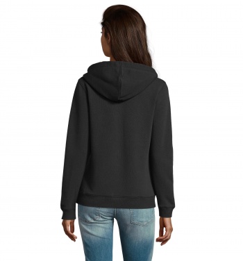 Logo trade corporate gifts image of: SPIKE WOMEN ZIP HOOD SWEAT