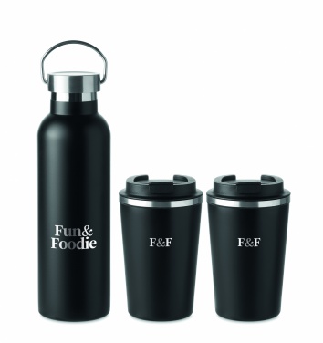 Logo trade promotional gifts image of: Stainless steel double wall set