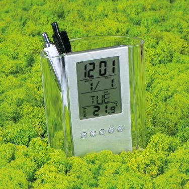 Logo trade corporate gifts image of: Acrylic desk pen holder MADRID