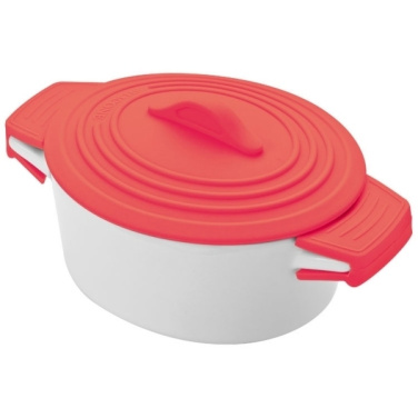 Logo trade promotional merchandise picture of: Porcelain pot with silicone lid DELHI