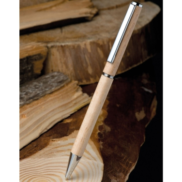 Logo trade promotional item photo of: Wooden ballpen HEYWOOD