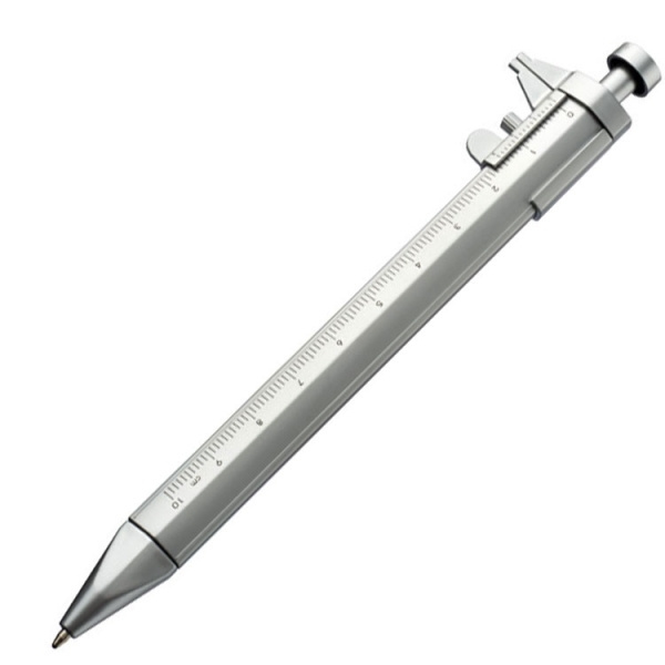 Logotrade promotional giveaways photo of: Plastic ballpen with sliding calliper PRESCOT
