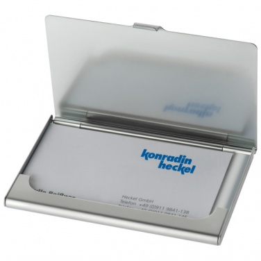 Logo trade promotional item photo of: Metal business card holder CORNWALL
