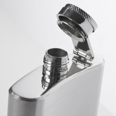 Logo trade advertising products image of: Stainless steel hip flask FRESNO 104 ml