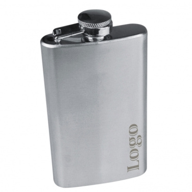 Logo trade promotional giveaways picture of: Stainless steel hip flask FRESNO 104 ml