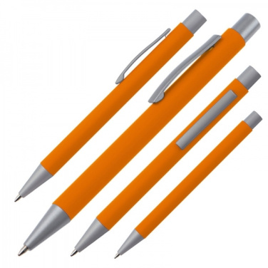 Logo trade promotional giveaways picture of: Metal ballpen soft touch ABU DHABI