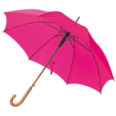 Logo trade promotional merchandise photo of: Wooden automatic umbrella NANCY
