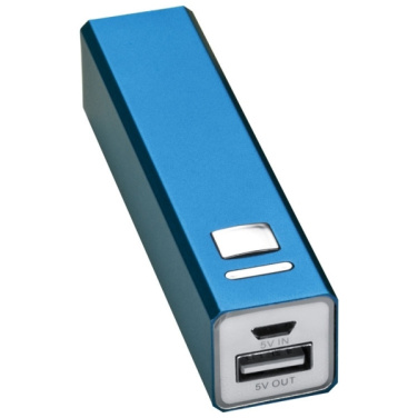 Logo trade promotional giveaways image of: Metal power bank PORT HOPE 2200mAh