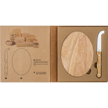Logotrade promotional item image of: Cheese chopping board with knife GOUDA