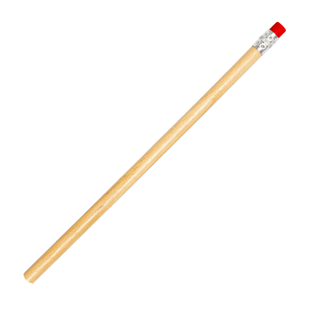 Logo trade advertising products picture of: Pencil with eraser HICKORY