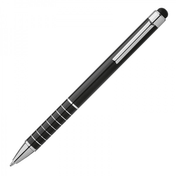 Logo trade promotional giveaways image of: Metal ballpen with touch pen LUEBO