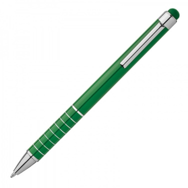Logo trade promotional giveaway photo of: Metal ballpen with touch pen LUEBO