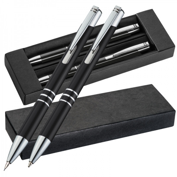 Logotrade advertising product image of: Metal writing set CLAREMONT