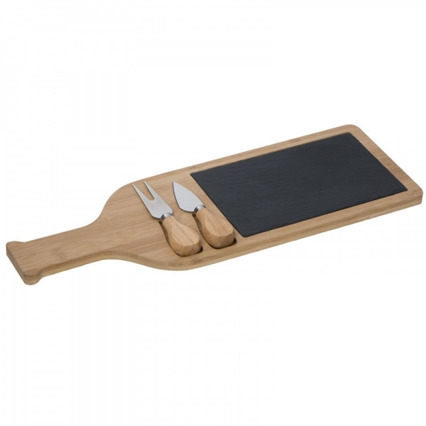Logotrade corporate gift picture of: Cheese chopping board with slate plate CALAIS