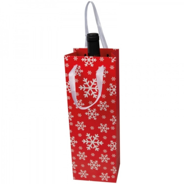 Logo trade promotional giveaways image of: Wine bag in Christmas design LAPLAND