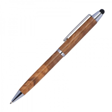 Logotrade promotional product image of: Wooden ballpen with touch function ERFURT