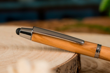 Logotrade promotional gift image of: Wooden ballpen with touch function ERFURT