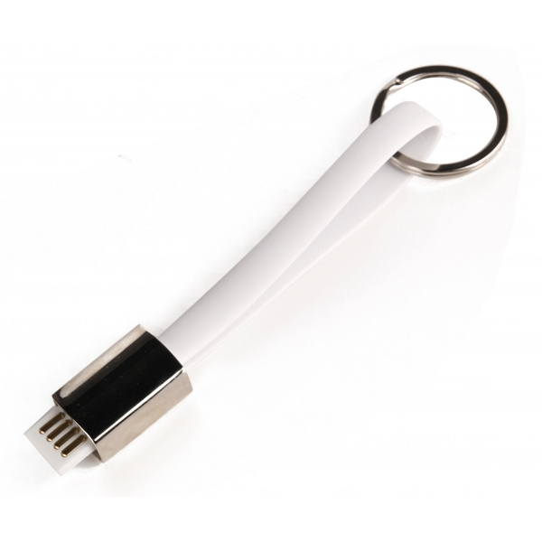 Logo trade advertising products image of: Data transfer cable and keyring