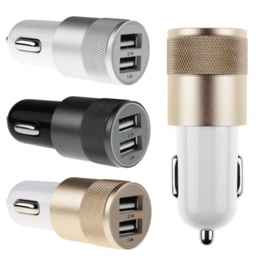 Logo trade promotional gifts image of: Metal car charger