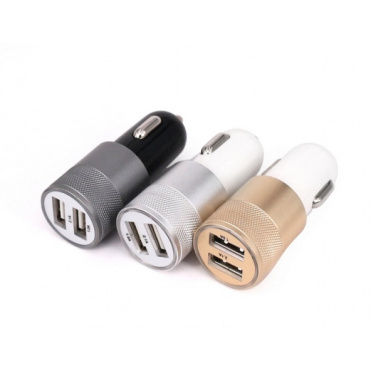 Logo trade promotional giveaway photo of: Metal car charger