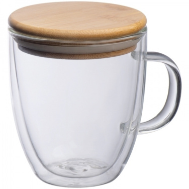 Logo trade promotional items picture of: Double-walled glass cup GERTHE 350 ml