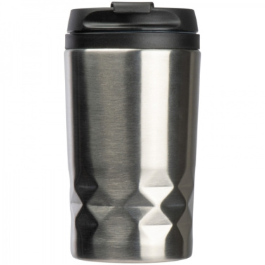 Logotrade promotional gift image of: Stainless steel mug with lid ROMA 250 ml