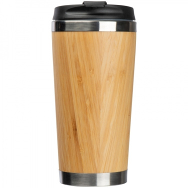 Logo trade promotional items picture of: Stainless steel mug BAMBOOGARDEN 400 ml