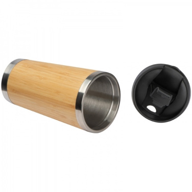 Logotrade advertising product picture of: Stainless steel mug BAMBOOGARDEN 400 ml