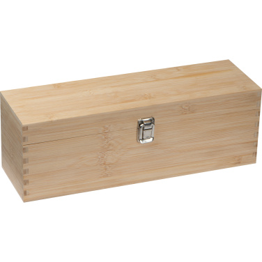 Logo trade promotional giveaways picture of: Wooden wine box SAINT-ETIENNE