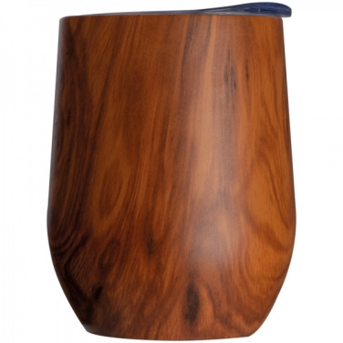 Logotrade business gift image of: Stainless steel mug with wooden look BRIGHTON 380 ml