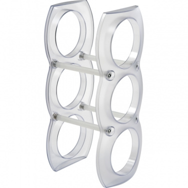 Logo trade promotional items image of: Plastic wine rack MONTEGO BAY
