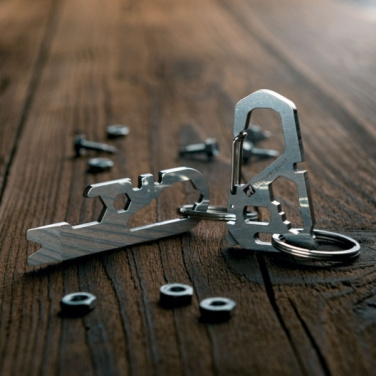 Logotrade business gift image of: Multifunctional keychain ANTISANA Schwarzwolf