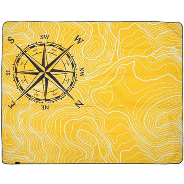 Logotrade promotional giveaway image of: Foldable picnic blanket ALVERNIA Schwarzwolf