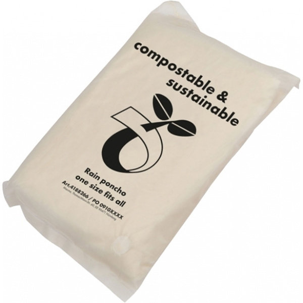 Logo trade promotional merchandise image of: Rain poncho FLEURUS