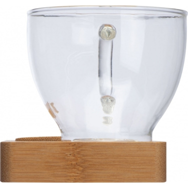 Logo trade advertising products picture of: Tray with cup and spoon FORMOSA 150 ml