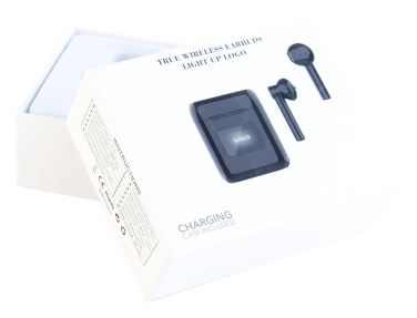 Logotrade promotional products photo of: Wireless earbuds with light up logo