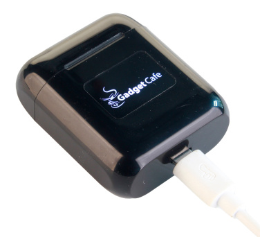 Logotrade corporate gift image of: Wireless earbuds with light up logo