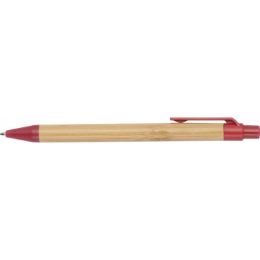 Logo trade promotional merchandise image of: Wheatstraw and bamboo ballpen HALLE