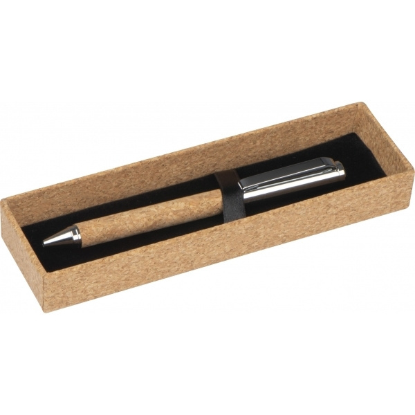 Logotrade promotional merchandise picture of: Twist-ballpen metal and cork LILLEHAMMER