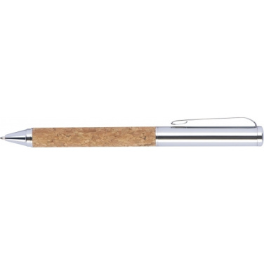 Logotrade promotional giveaway image of: Twist-ballpen metal and cork LILLEHAMMER