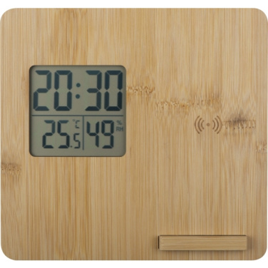 Logotrade business gift image of: Bamboo weather station GRANADA