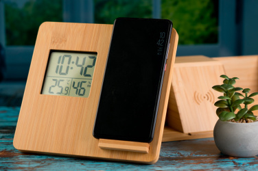 Logotrade corporate gift image of: Bamboo weather station GRANADA