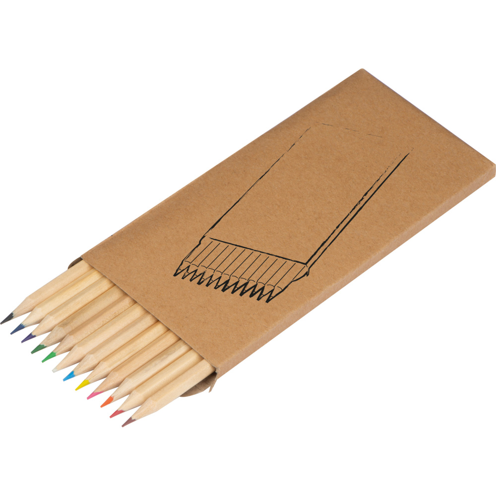 Logo trade promotional product photo of: 12-piece crayon set MENORCA