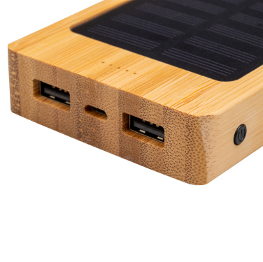 Logo trade promotional giveaway photo of: Bamboo power bank BAKERSFIELD