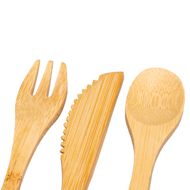 Logo trade advertising products picture of: Bamboo cutlery set BONNEVILLE