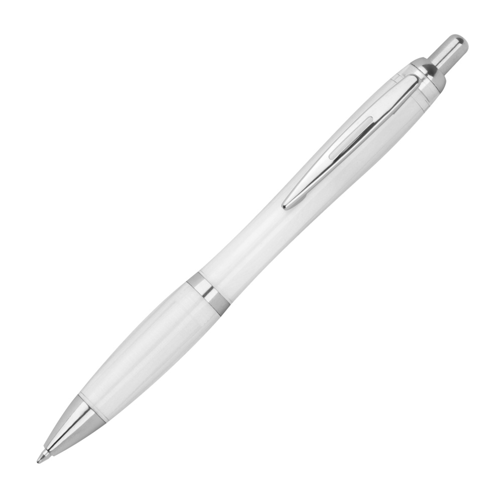 Logo trade corporate gifts image of: Transparent ballpen ALKEN