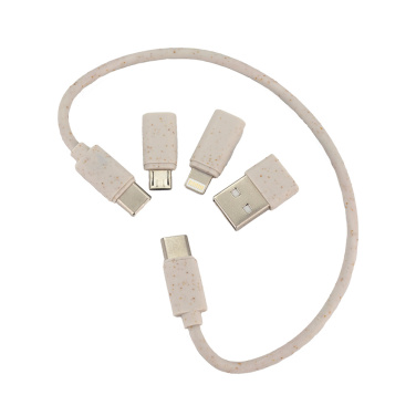 Logo trade promotional gift photo of: 4in1 cable in wooden case, LH-ZM01